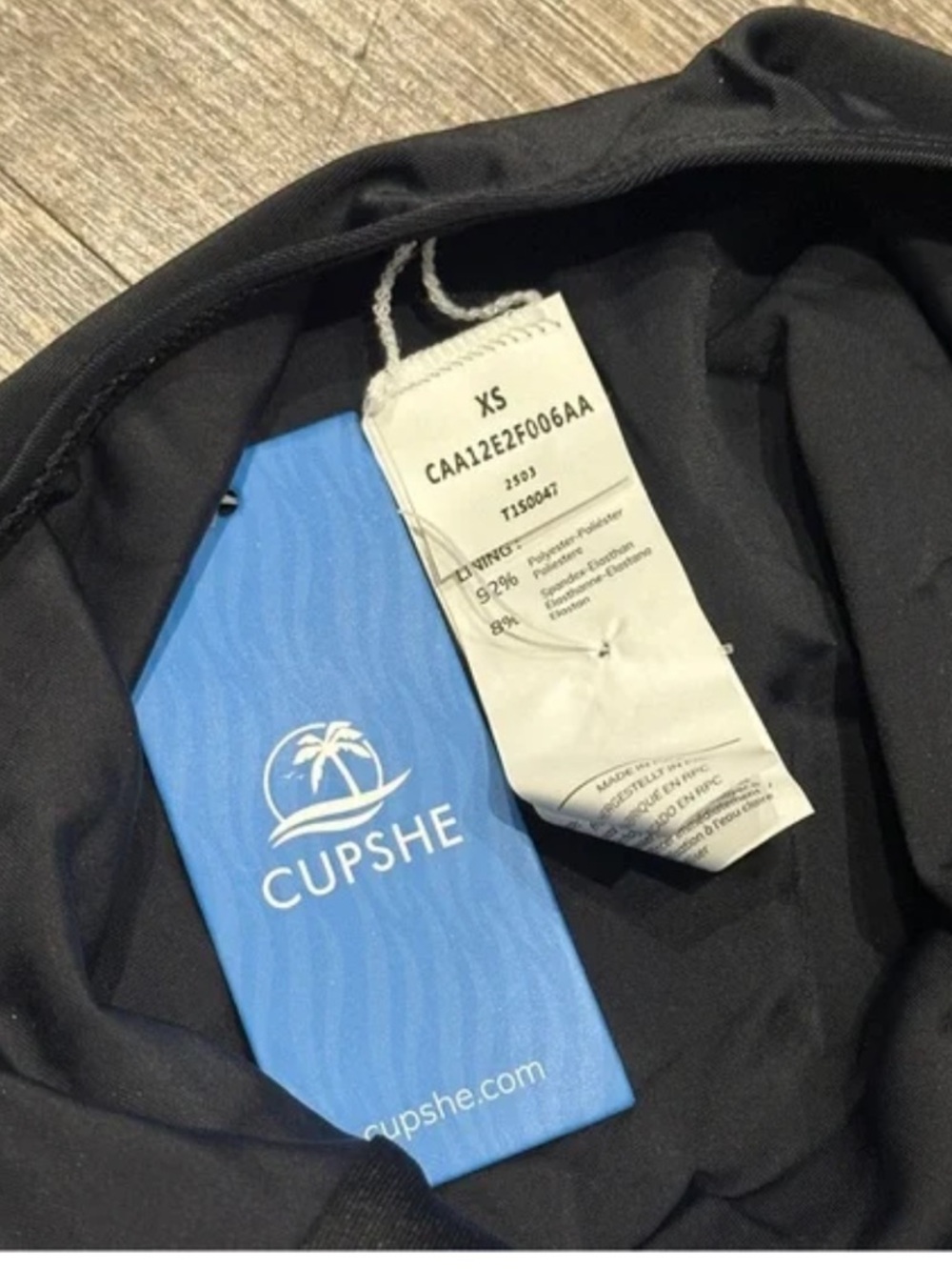 Cupshe Elegant Black Plunge V Crossback Onepiece Bathing Suit Black XS New - Picture 10 of 12